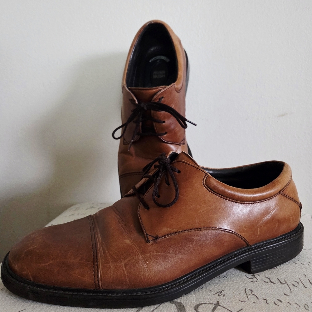 Nunn Bush Mens Maxwell Dress Cap Toe Oxford Brown/Tan Size 10M
